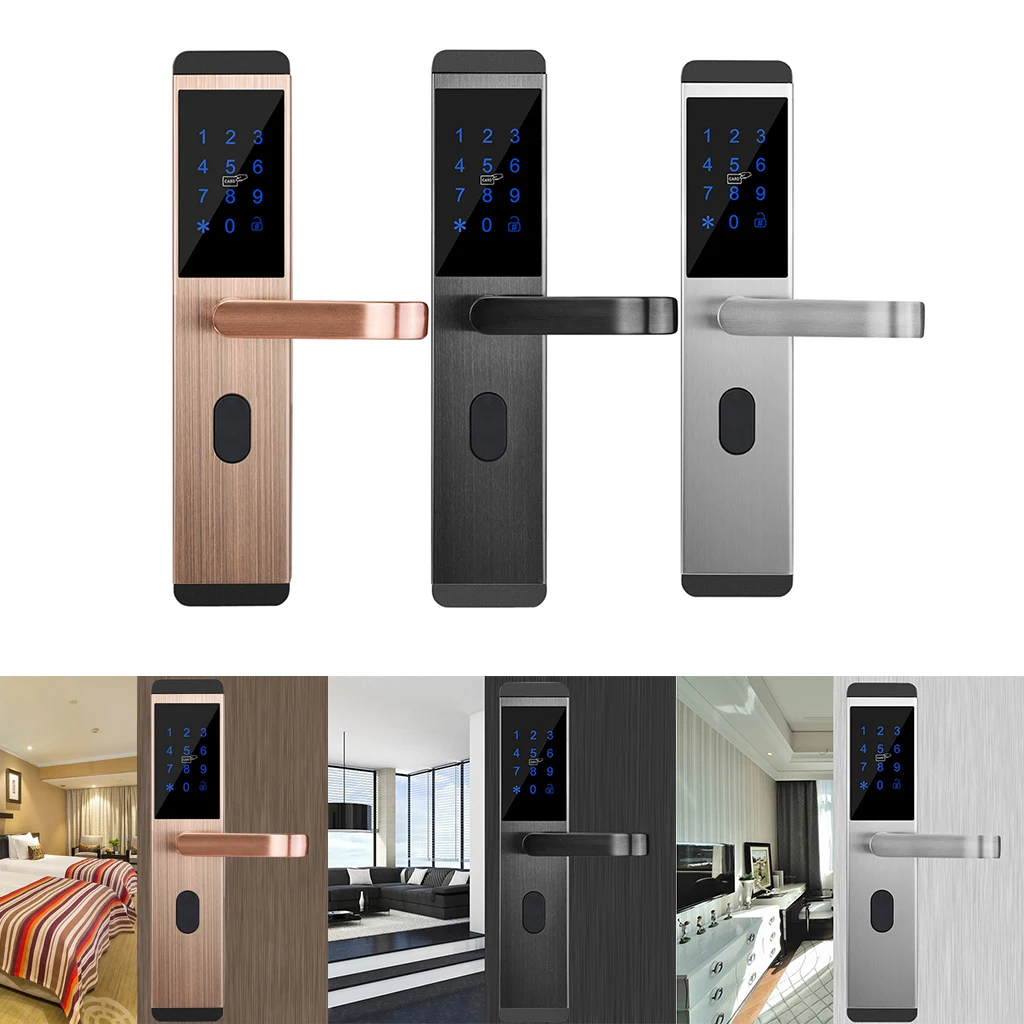 

APP Remote Touchscreen Keypad Doorlock Keyless & Keyed Smart Lever Door Lock for Home Departmenet Security