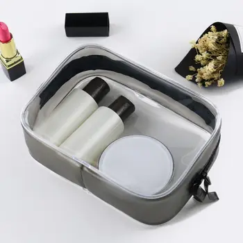 

Women Travel PVC Cosmetic Bags Transparent Clear Zipper Men Makeup Bags Organizer Beauty Toiletry Bag Bath Wash Make Up Case