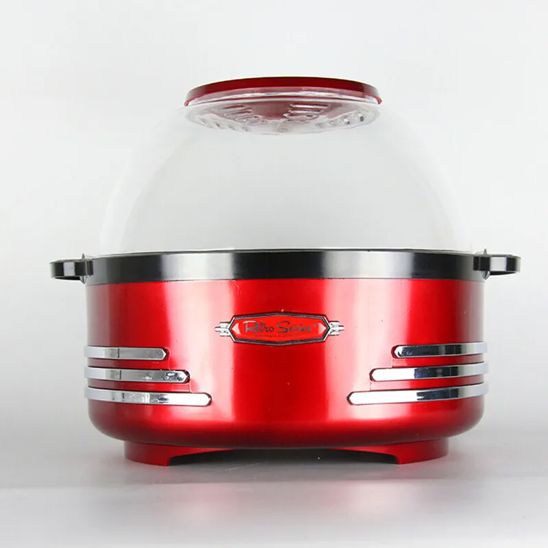 

Metal Red Spherical Retro Creative Fashion Large Capacity Household Fully Automatic Children's Popcorn Machine