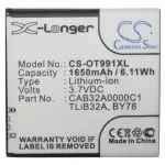 

Cameron Sino High Quality Battery BY78, CAB32A0000C1,TLiB32A for Alcatel OT-6010, 6010D,916,916D,OT-991,OT-991D, OT-992,OT-992D