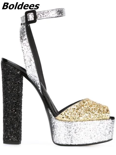 US $65.82 14% OFF|New Arrival Patent LeatherSequins Platform Sandals Women Shoes Buckle Style Chunky High Heels Sandals Lady Block Heel Pumps in High US $65.82 14% OFF|New Arrival Patent LeatherSequins Platform Sandals Women Shoes Buckle Style Chunky High Heels Sandals Lady Block Heel Pumps in High