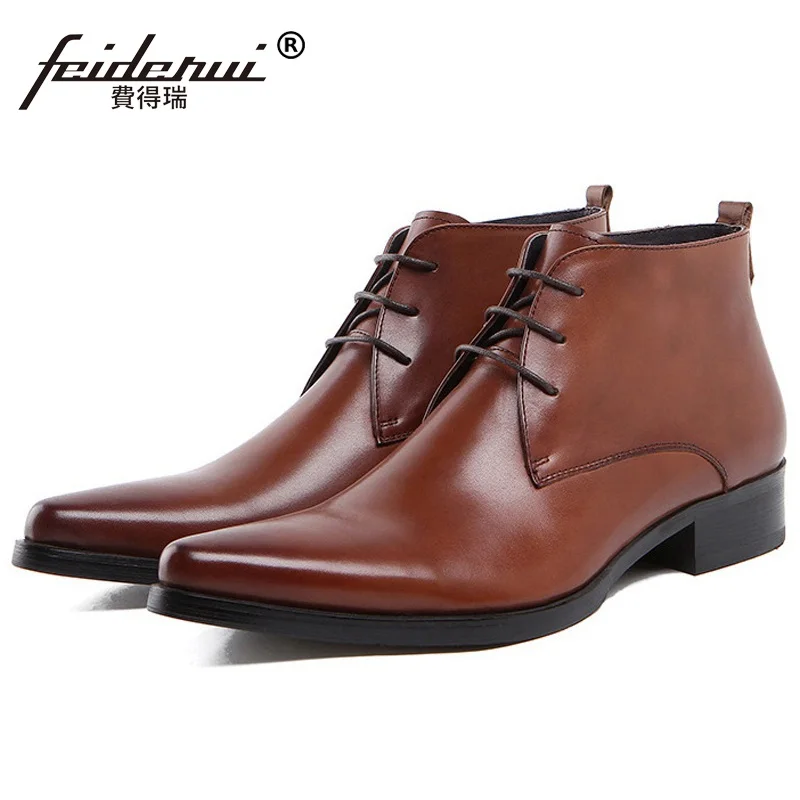 Fashion Pointed Toe Man Luxury Brand Shoes Genuine Leather Male Footwear Italian Designer Men's Cowboy Martin Ankle Boots RF80 цена Fashion Pointed Toe Man Luxury Brand Shoes Genuine Leather Male Footwear Italian Designer Men's Cowboy Martin Ankle Boots RF80 цены онлайн