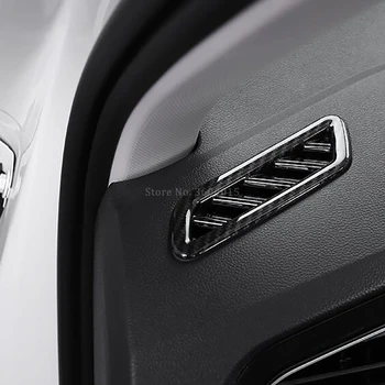 

For Volkswagen T-Roc TROC 2017 2018 2019 Upper Air Vent Outlet Covers Carbon Fiber Styling Molding Trim Interior Accessories