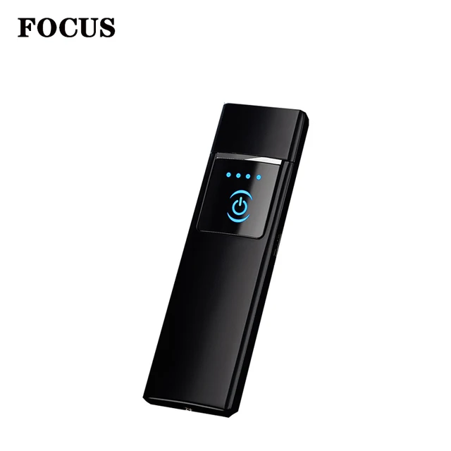 $US $5.96  FOCUS charging lighter Touch induction windproof electronic ultra-thin USB cigarette lighter custom