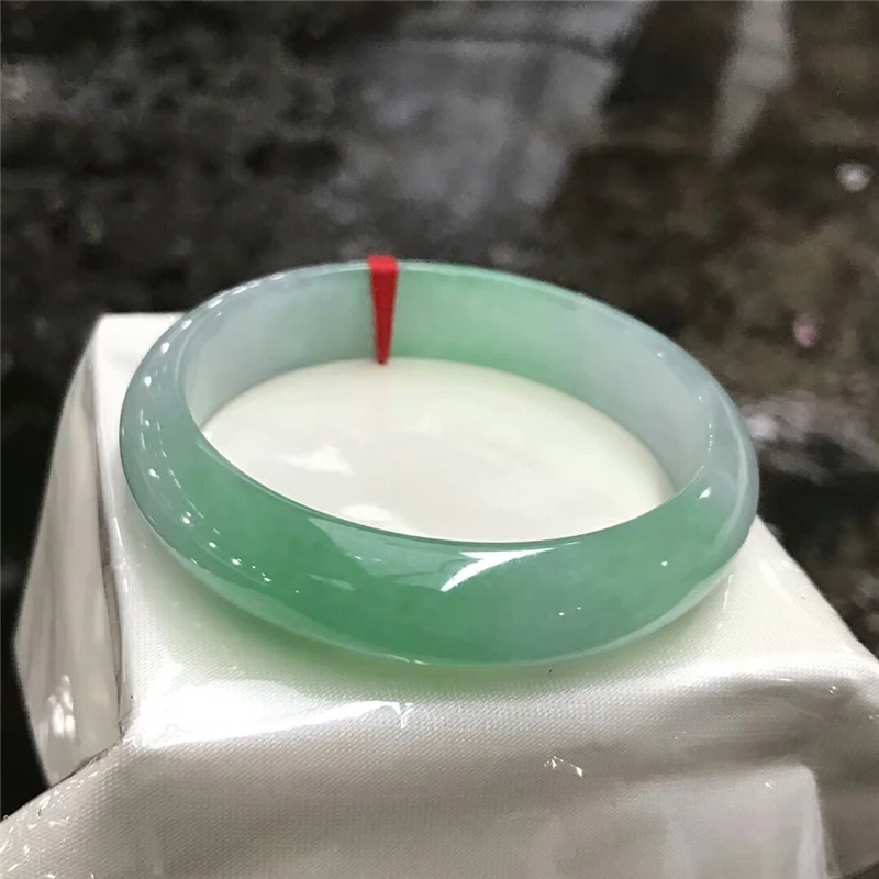 

Only One ! 59MM Certified (Grade A)100% Natural Green Jadeite JADE Bracelet Women Bangle Gift