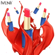 IVENI מותג סיטונאי איפור שפתון שפתון חם רוז זהב פירות צבע נועז לחות מאט שפתון קטיפה 6 צבעים