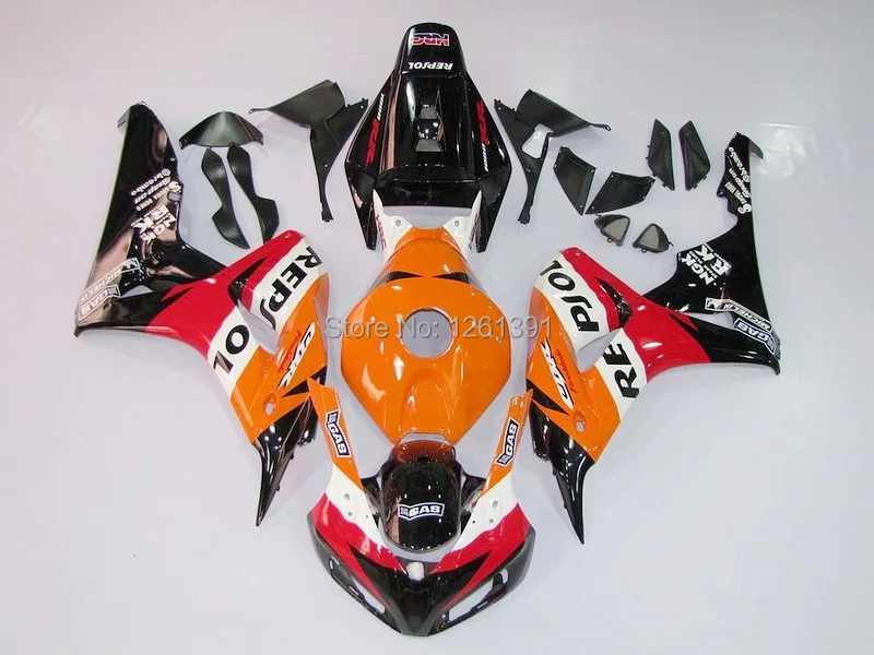 

OEM_qulaity REPSOL Injection for HONDA CBR1000RR 06 07 CBR1000 RR 2006 2007 CBR 1000RR 06 07 red orange white black fairing kits