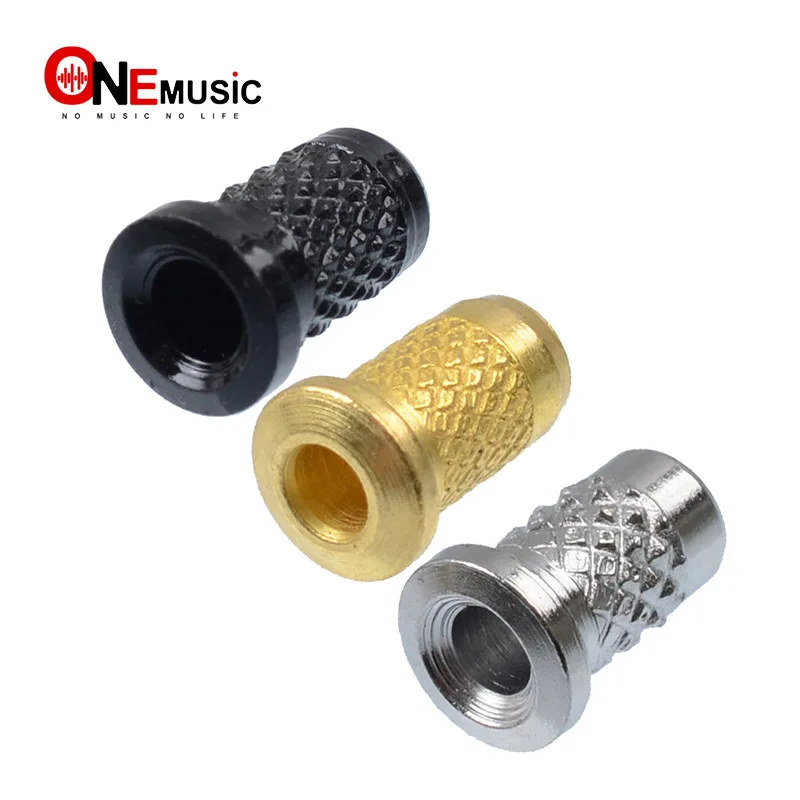

6pcs Guitar String Mounting Ferrules Bushing Set For electric guitar bridge,Guitar string retainer Black-Gold-Chrome