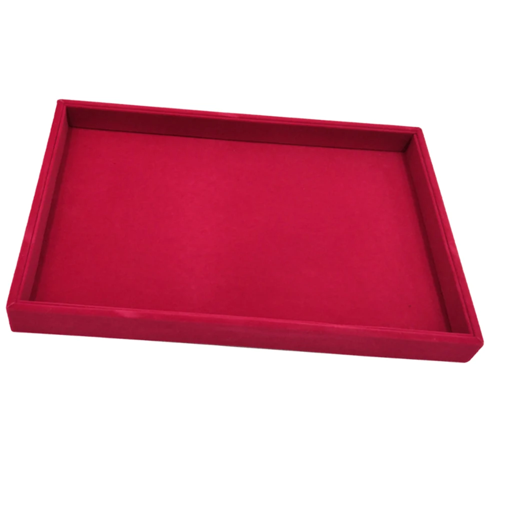  Rose Pink Velvet Jewelry Display Organizer Box Tray Showcase For Pendant Earring Necklace 12/24/30 Grids