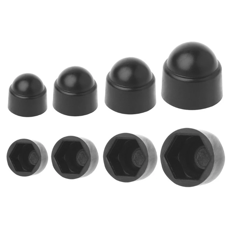 cabeza del perno de 21 mm Negro Cubre Tapas Plástico Hexagonal Protectores 20 coche tuerca de la rueda