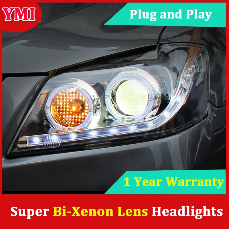 YMI Car Headlights For Toyota Camry 2009 2011 headlight Double Angel