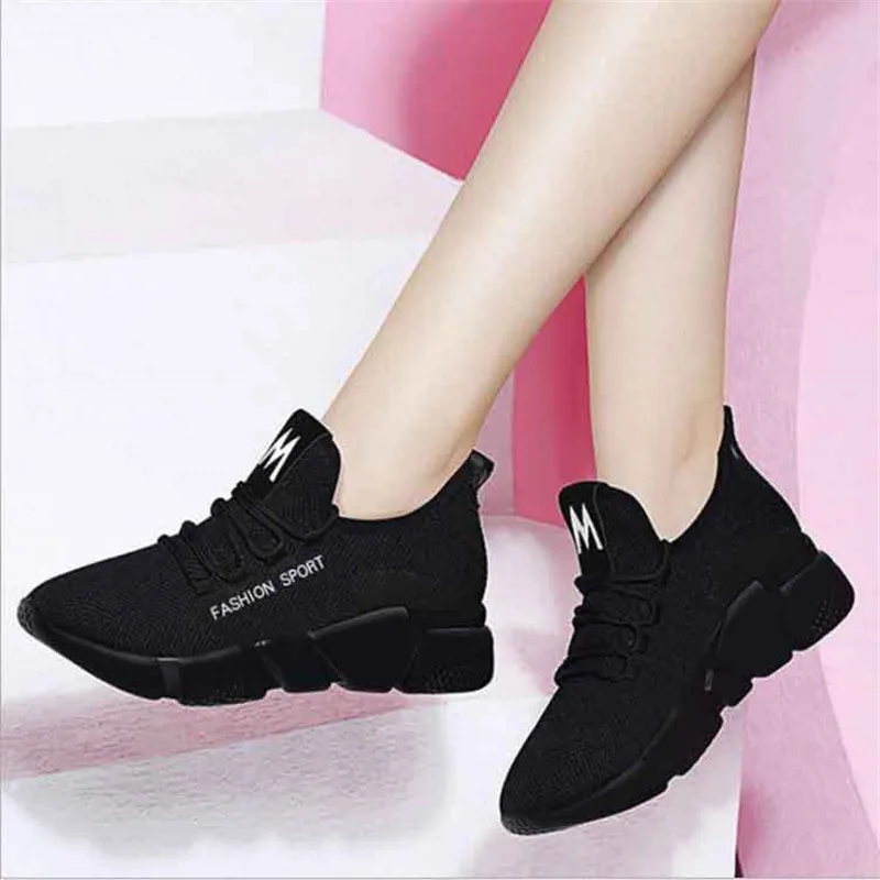 

DIWEINI 2019 Spring New Women casual shoes fashion breathable lightweight Walking mesh lace up flat shoes sneakers women