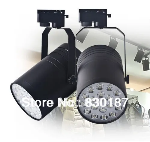 

10pcs/lot LED track light 18W 110V 220V Spot led light Clothing store lighting Warm cold natural white red yellow blue green