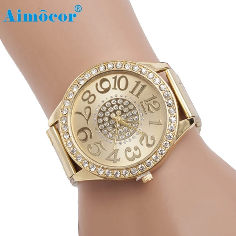 

2017 Newly Designed Luxury Diamond Stainless Steel Sport Quartz Wrist Hour Dial Watch Gift 3241018