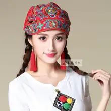 Cheshanf, винтажные этнические шапочки Skullies, для женщин, Осень-зима, Мехико, стиль, дизайн, шапка с вышивкой, шапочки