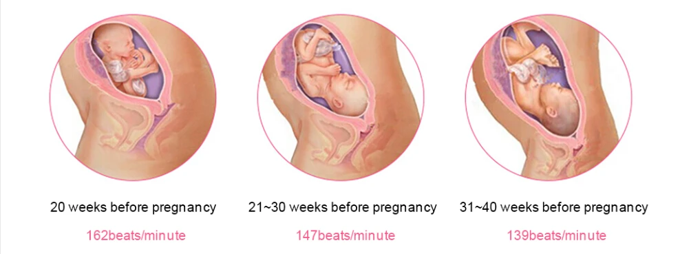 Фетальный допплер пренатальный детский монитор сердечного ритма ЖК-дисплей фетальный допплер монитор для беременных женщин высокая точность без излучения