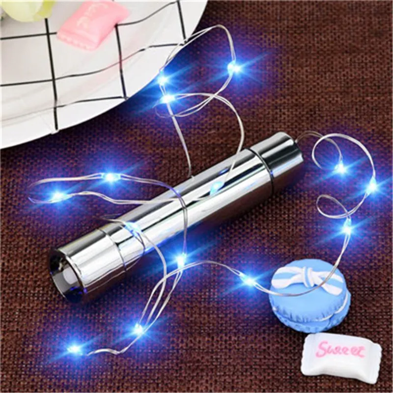 

15 LED Battery Operated LED Copper Wire String Lights Bright Colorful Bottle Light Kit Fairy Lights Battery Top Wedding Decor