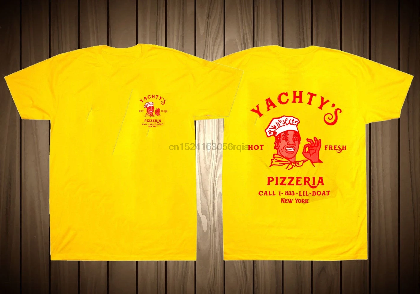 

New Shirt Lil Yachty Yachtys pizzeria pie Shortsleeve white shirt Sz S-XXL WN