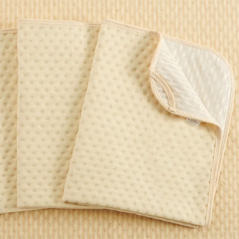 3 Sizes Baby Diaper Changing Mats Natural Colored Cotton Portable