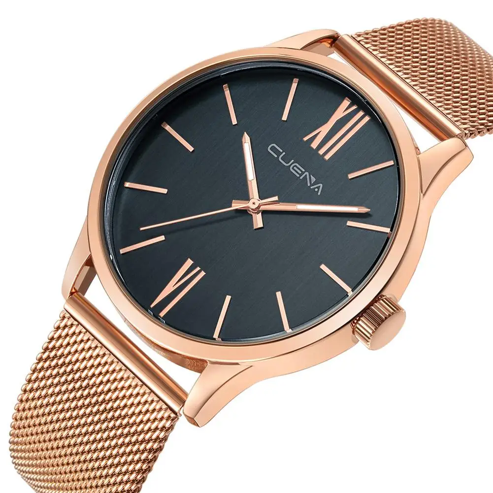 

Men Simple Dial Stainless Steel Mesh Band Business Analog Quartz Wrist Watches