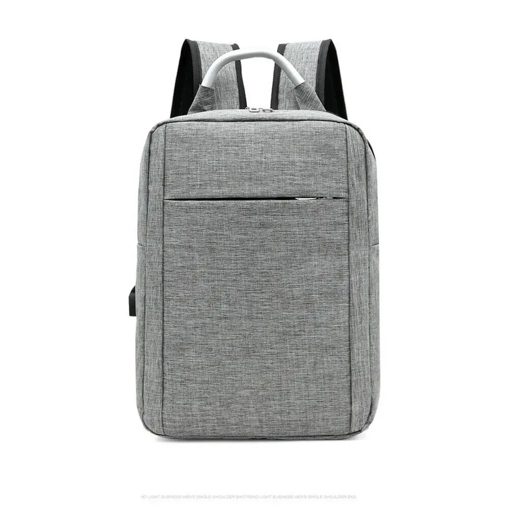 Многофункциональная Противоугонная офисная Мужская Wo Мужская s usb зарядка рюкзак ноутбук дорожная школьная деловая сумка Оксфорд Сверхлегкая сумка - Color: Gray
