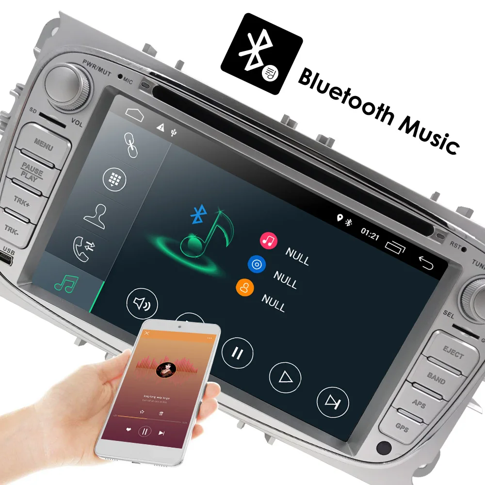 Top Quad Core Android 9.0 2 din Car multimedia Player for FORD FOCUS Mondeo S-MAX C-MAX Galaxy kuga GPS stereo 13