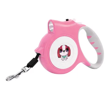 

5M LED Lights ABS Labrador Retriever BullDog Lead Pet Products Automatic Retractable Medium Big Dog Leashes