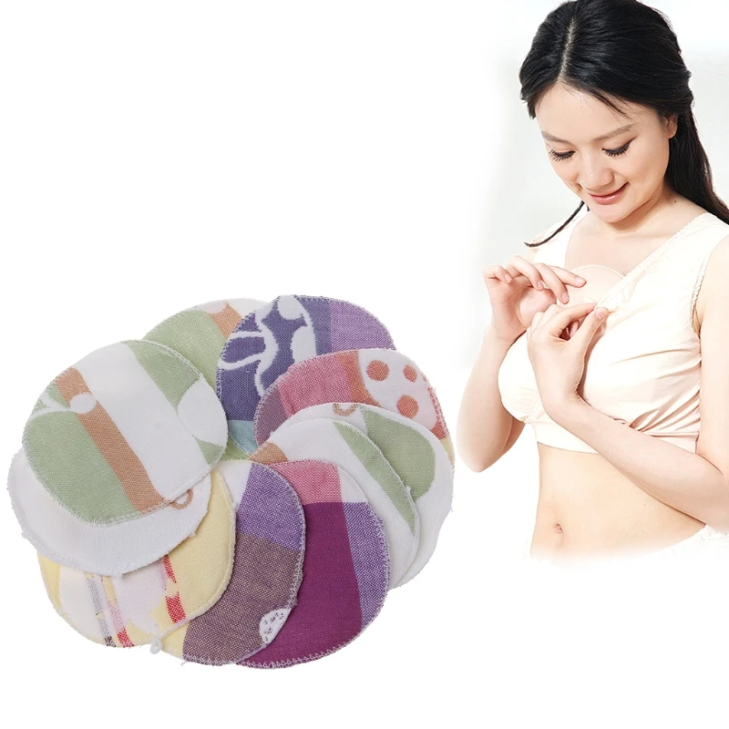 

10pcs/set Nursing Pads Soft Absorbent Reusable Cotton Pads Washable Breast Pads