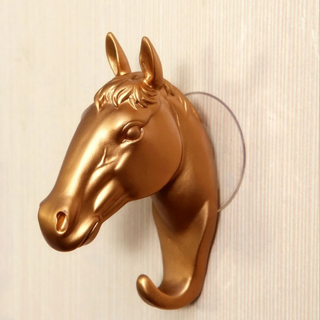 Creative 3D PVC Animal Head Wall Hook Kids Room Hanger Coat Hat Hook Ornament Figurines