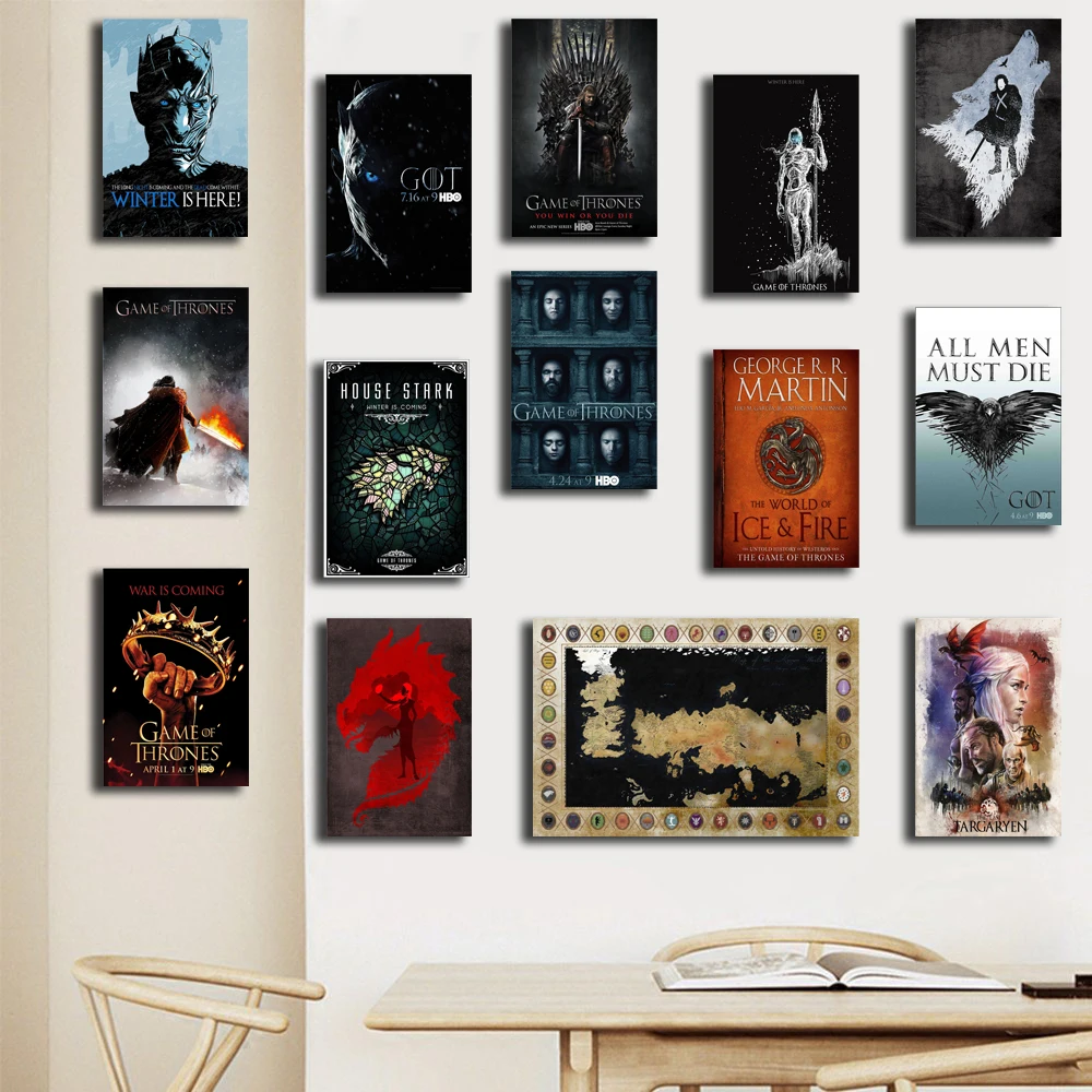 

Game of Thrones HD Posters and Prints Decorative Night King A Song of Ice and Fire Wall Art Pictures for Living Room Home Decor