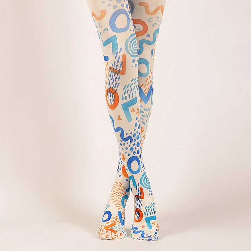 

Colorful Graffiti Printed Pantyhose Wholesale