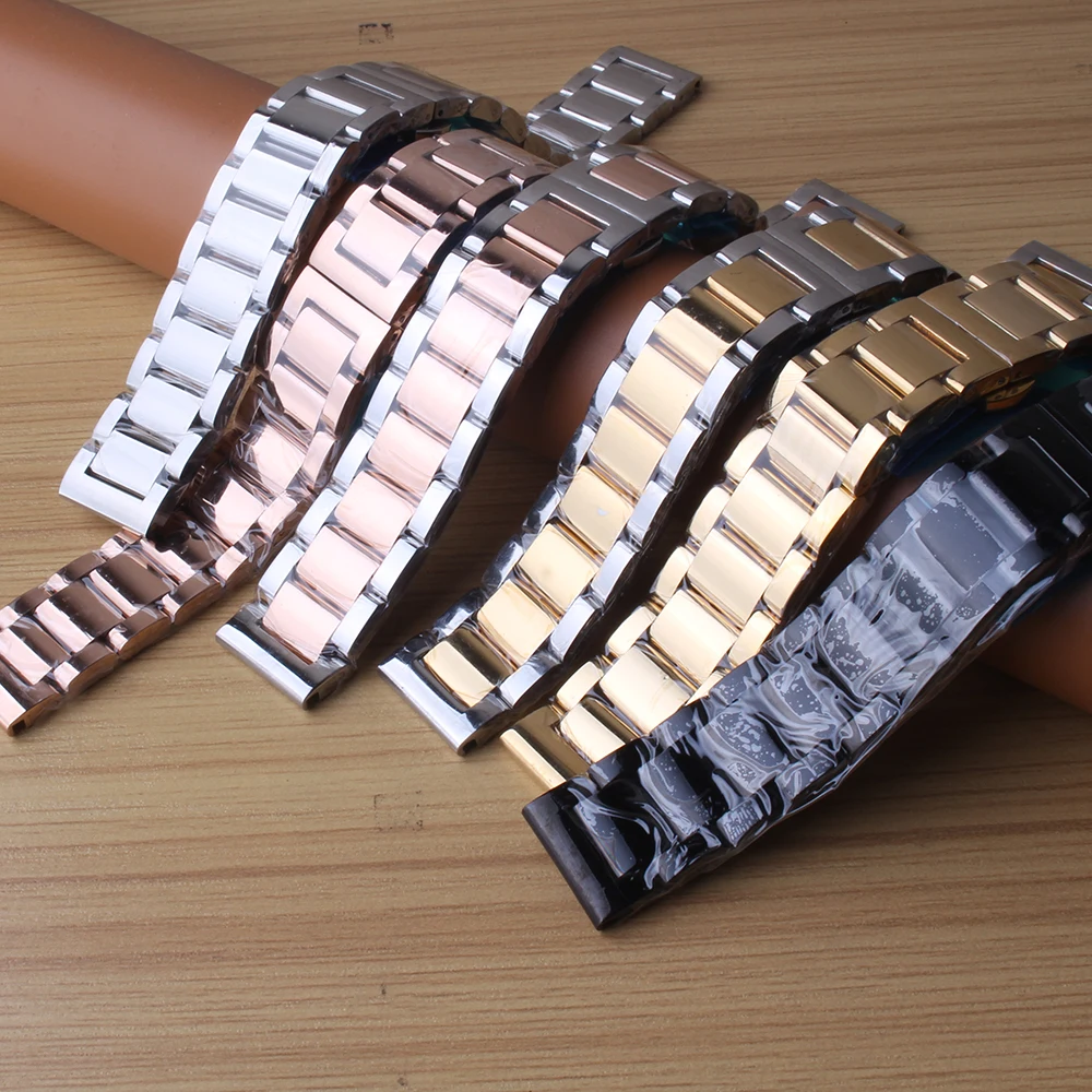 

Fashion Watch band strap accessories for men women hours watchband replacement 18mm 20mm 22mm 24mm gold rosegold silver bracelet