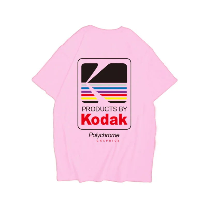

2019 Summer Men Women Tee INS Korea Retro Loose Wild Kodak printing Letter Hip Hop Short-sleeved KODAK Cotton men T shirt