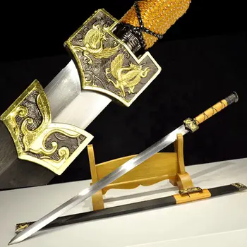 

Tradition Handmade Katana Sword Chinese KungFu Han Tang Battle Dao Jian High Carbon Steel Double Edge Sharp Asian Sabre Swords