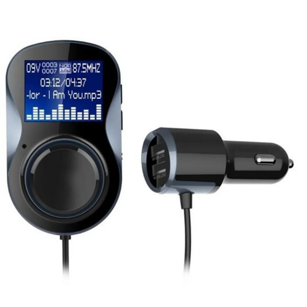 

Bluetooth FM Transmitter Audio Car Mp3 Player Wireless In-Car FM Modulator Handsfree Bluetooth Car Kit with LCD Display
