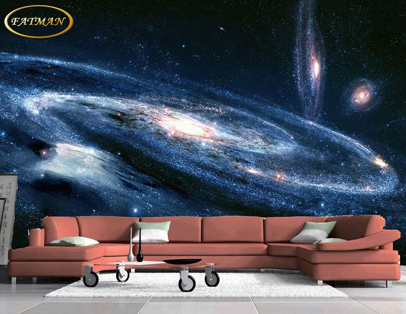 

Photo wallpaper custom 3D The vast universe of stars whirlpool stellar living room bedroom science Museum waterproof murals