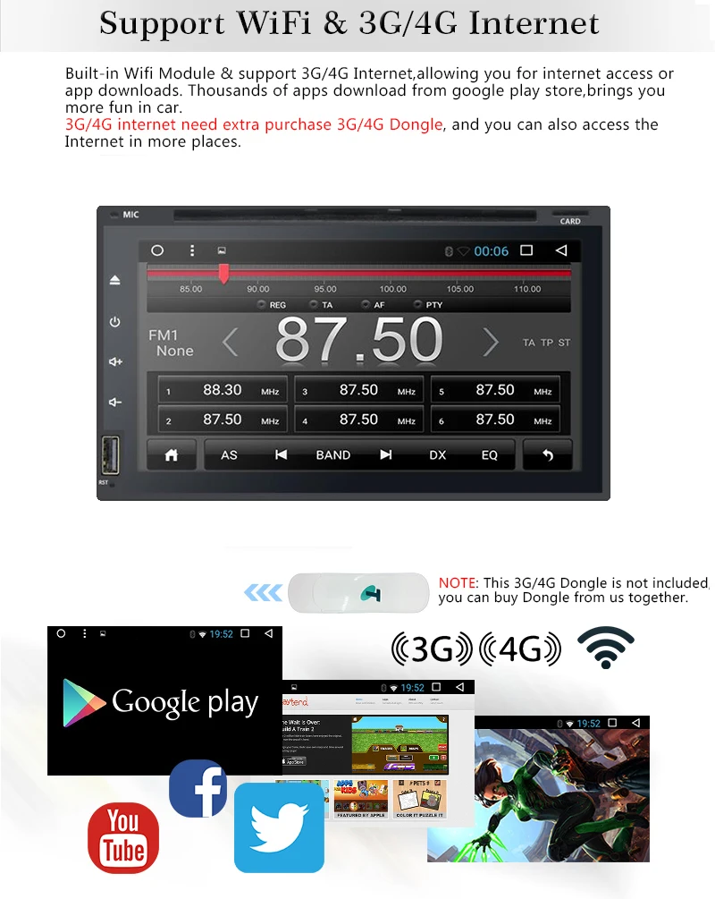 Excellent 2 din Quad-Core 1+16G 7" Android 8.1 Car Autoradio System for Todyota Mazad Volkswagen with 1024*600 Audio No-DVD MP3 Player 0