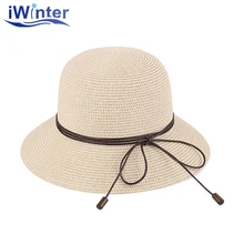 IWINTER, Винтажная летняя Солнцезащитная шляпа для женщин, широкий пляжный навес, дышащая шляпа от солнца, chapeu Feminino, соломенная полосатая солнцезащитная Кепка