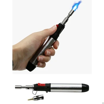 

HT-1937 Flame Butane Gas Soldering Iron 12ML Filling Capacity Pen Torch Tool for Welding Soldering