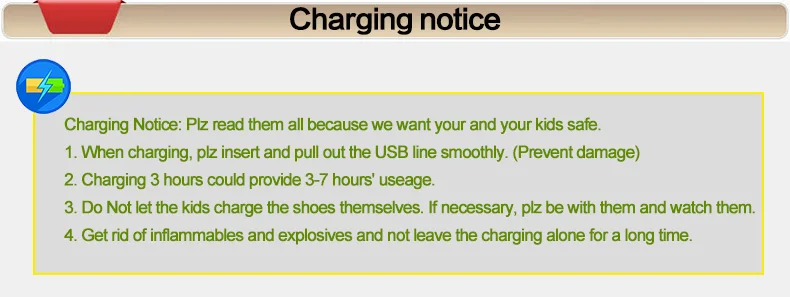 Charging notice