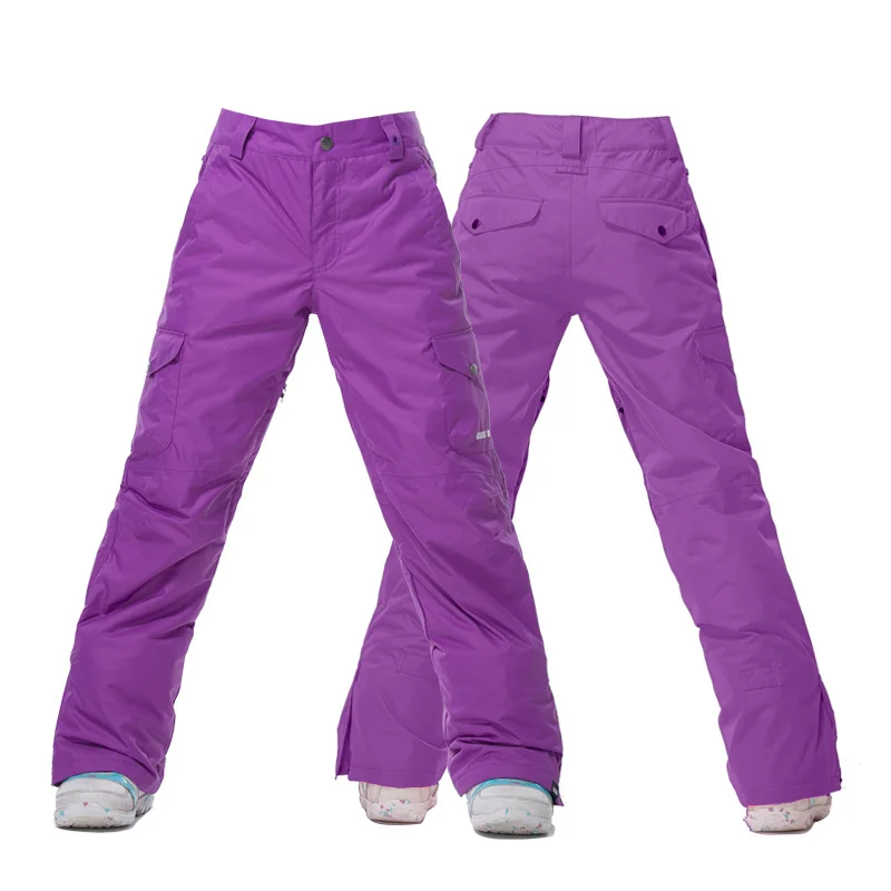 GSOU зимние Брендовые женские лыжные водонепроницаемые штаны лыжные штаны женские сноубордические брюки зимняя уличная дышащая теплая спортивная одежда