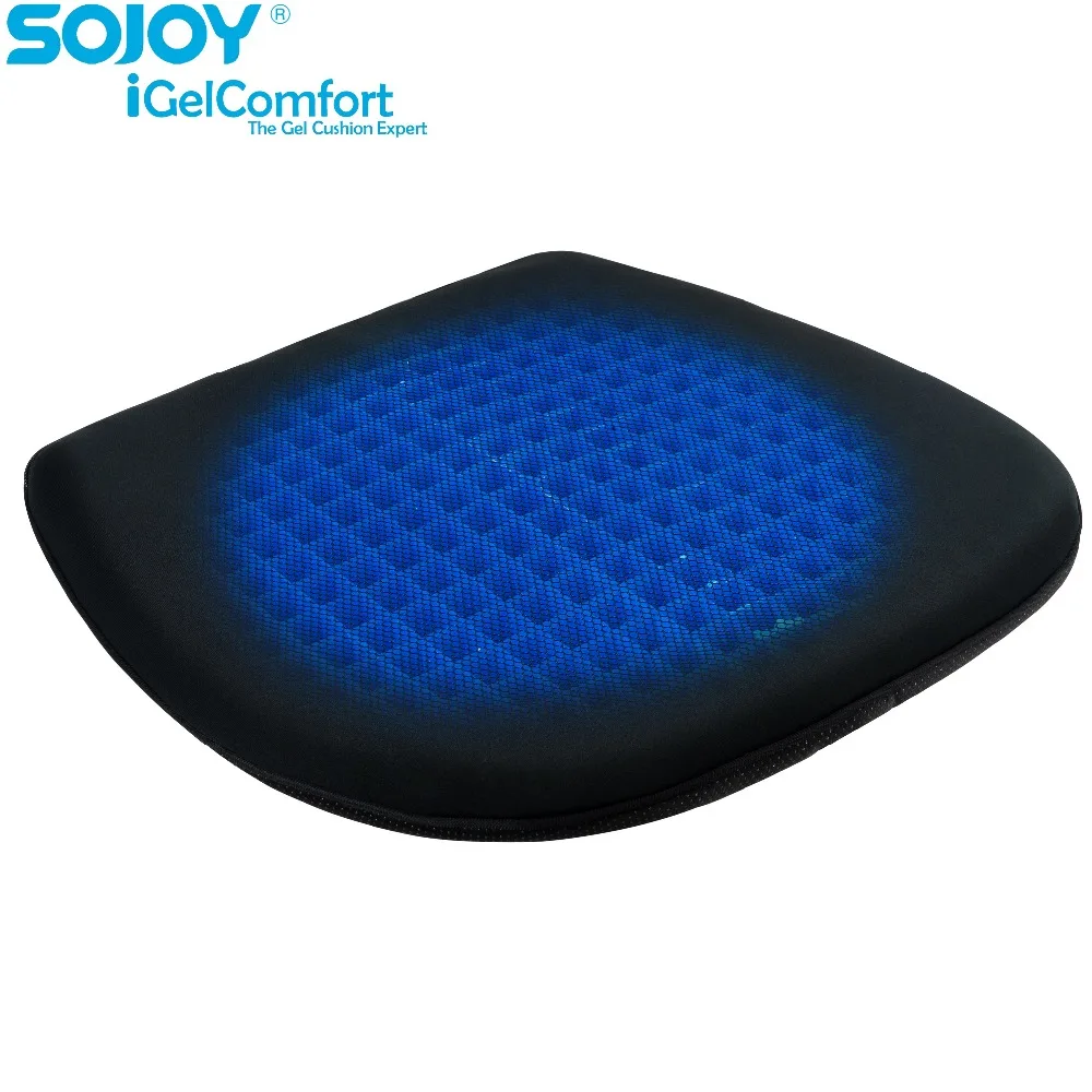 

Sojoy Coccyx Orthopedic Breathable All Gel Seat Cushion Soft Comfortable cushion 3D gel parts (Black Blue)