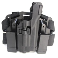 Тактический кобура для ног Glock фонарик подходит для LV3 Glock 17 19 22 23 31 32 Glock Hungting Боевая кобура бедра падение GL кобуры - Цвет: Black