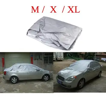 

Car Cover Prevent Heat Cold Sun Rain Snow Half Auto Cover for Sedan SUV Pickup PVC Coating Cover M XL Optional