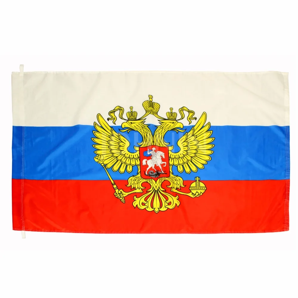 

90*135cm forward russian national emblem bilateral eagle russia flag