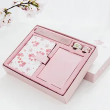 Meet Sakura PU Обложка ежедневный ноутбук подарочный набор с ручкой васи ленты линейка набор мягкая записная книжка подарок для дня рождения специальный случай