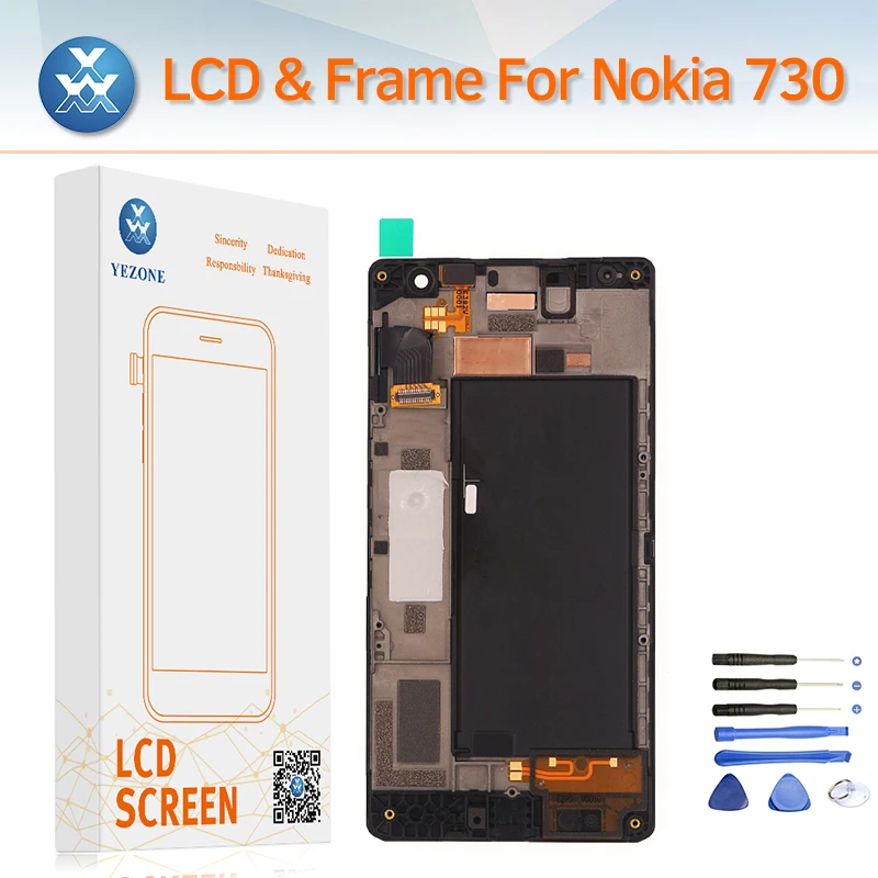 ЖК-дисплей Экран для microsoft Nokia Lumia 730 735 RM-1038 1039 Супермен Дисплей сенсорный