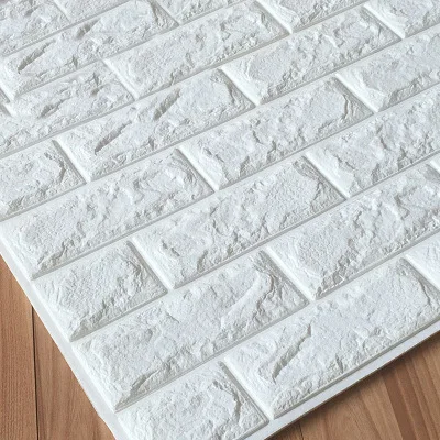 

60X30cm 10pcs 3D Brick Wall Stickers Wallpaper Decor Foam Waterproof Wall Covering Wallpaper For Kids Living Room DIY Background