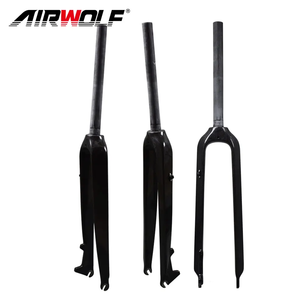 Serat Karbon Sepeda Gunung Garpu Depan 29/26 Semi Rigid Carbon Garpu