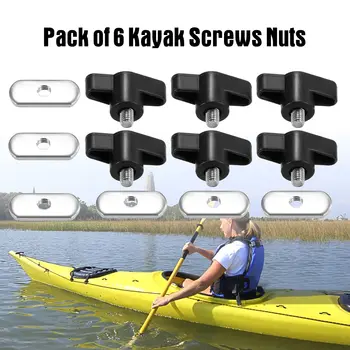 

6 Sets Stainless Steel Kayak Screws Nuts Hardware for Rail Canoe Kayak Racing Fishing Boat Accessories Track Mounting System